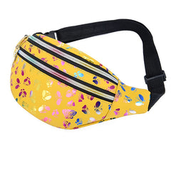 Colorful Double Zipper Waist Bag Water Repellent Mobile Phone Bag
