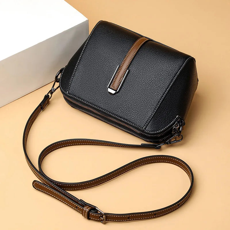 Spring Women's Cross-body Soft Leather Single-shoulder Shell Bag