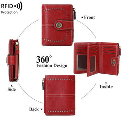 Hollow Out Women Wallet Short Style PU Leather Ladies Purse