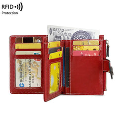 Hollow Out Women Wallet Short Style PU Leather Ladies Purse