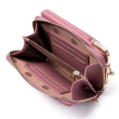 Vertical One Shoulder Cell Phone Case and Wallet Phone Purse Bag