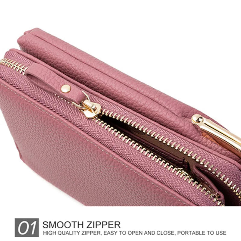 Vertical One Shoulder Cell Phone Case and Wallet Phone Purse Bag