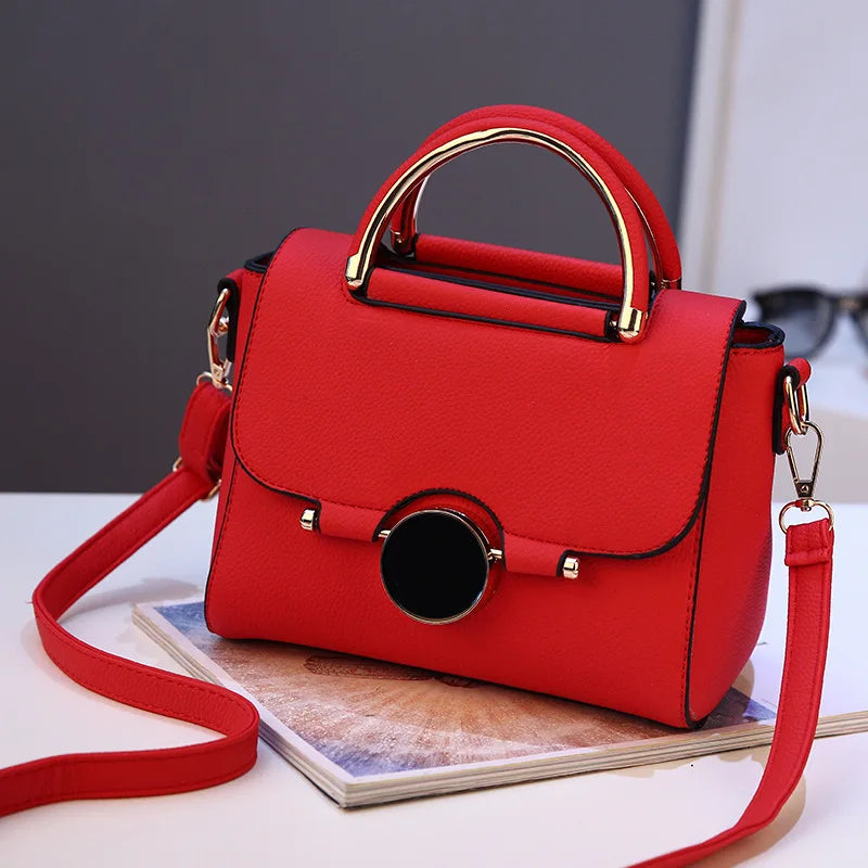 Spring Lock Handbags One-shoulder Messenger Bag Women
