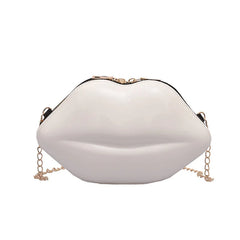 Hot Sexy Lips Style Pu Ladies Clutch Bag Chain Purse Shoulder Bag Handbag Women