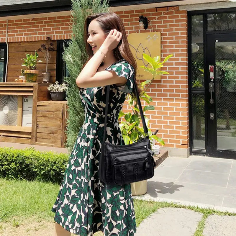 Soft Leather Ladies Handbag Crossbody Shoulder Messenger Bag