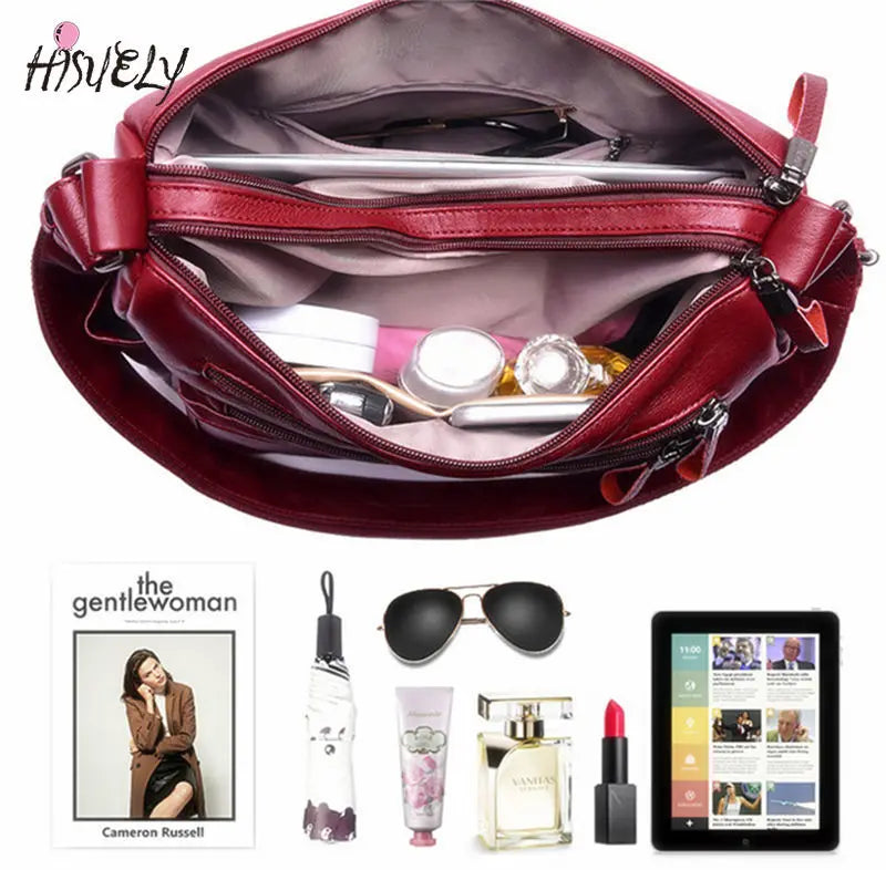 Hot Soft Leather Ladies Hand Bags Female Crossbody Bags for Women
