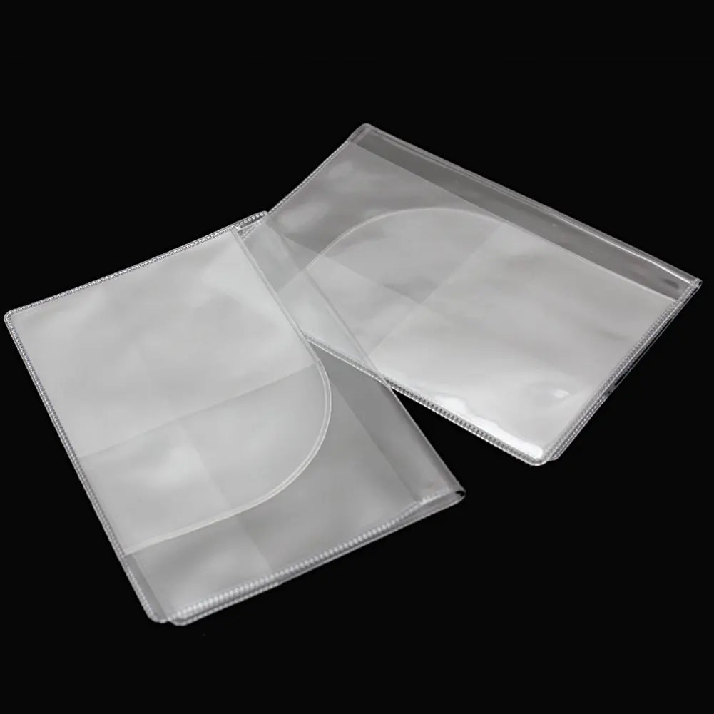 2 x Transparent Passport Holder Cover Case Travel Wallet Protector Folder