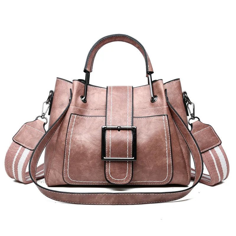 Casual Large Capacity Bucket Bag Women Shoulder Messenger Handbag