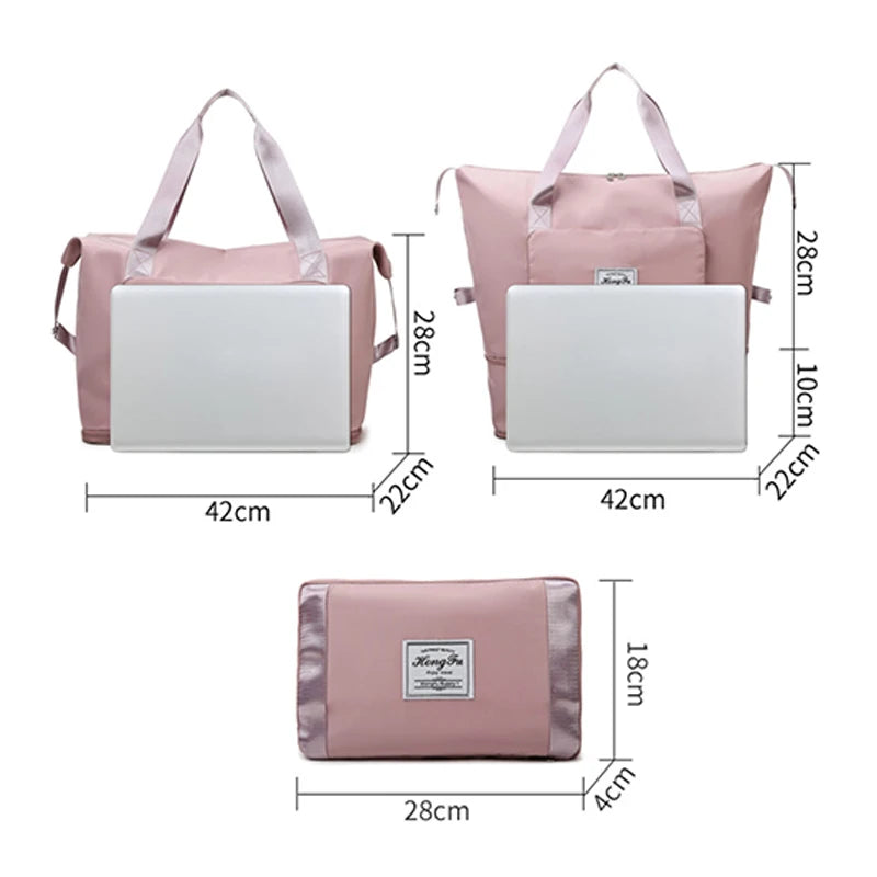 Large Capacity Waterproof Travel Bag Gym Yoga Storage Duffle Bag