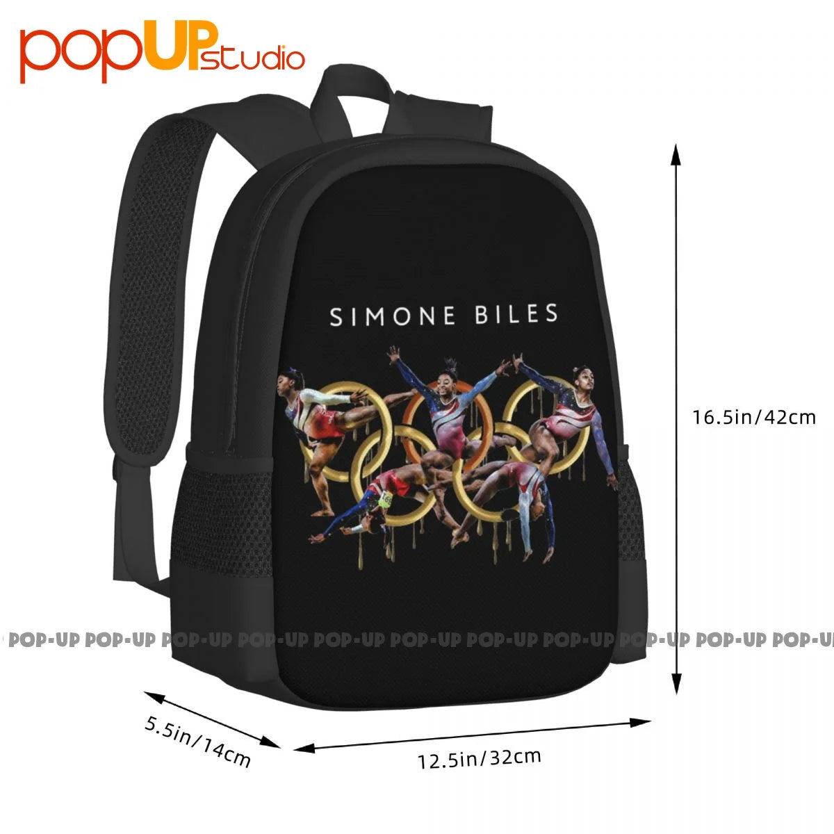 Hot Simone Biles Backpack Large Capacity 3D Printing Outdoor Running