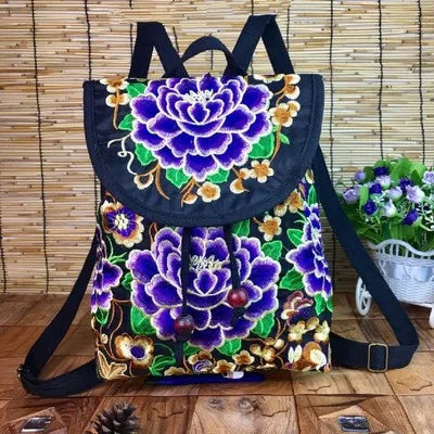 Vintage Embroidery Women Small Backpacks