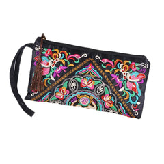 Vintage Ethnic Shoulder Bag Embroidery Boho Hippie Tassel Tote Wallets