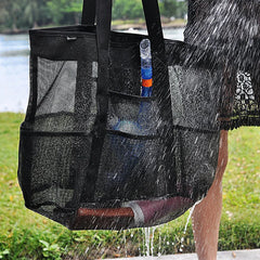 Hot Women Bag Travel Makeup Case Breathable Mesh Beach Toys Bag