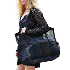 Hot Women Bag Travel Makeup Case Breathable Mesh Beach Toys Bag