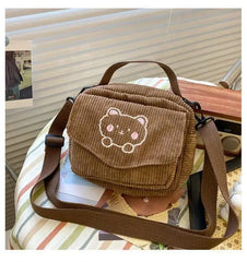 Hot Women Canvas Zipper Bag Preppy Style Student Tote Shoulder Messenger Bag