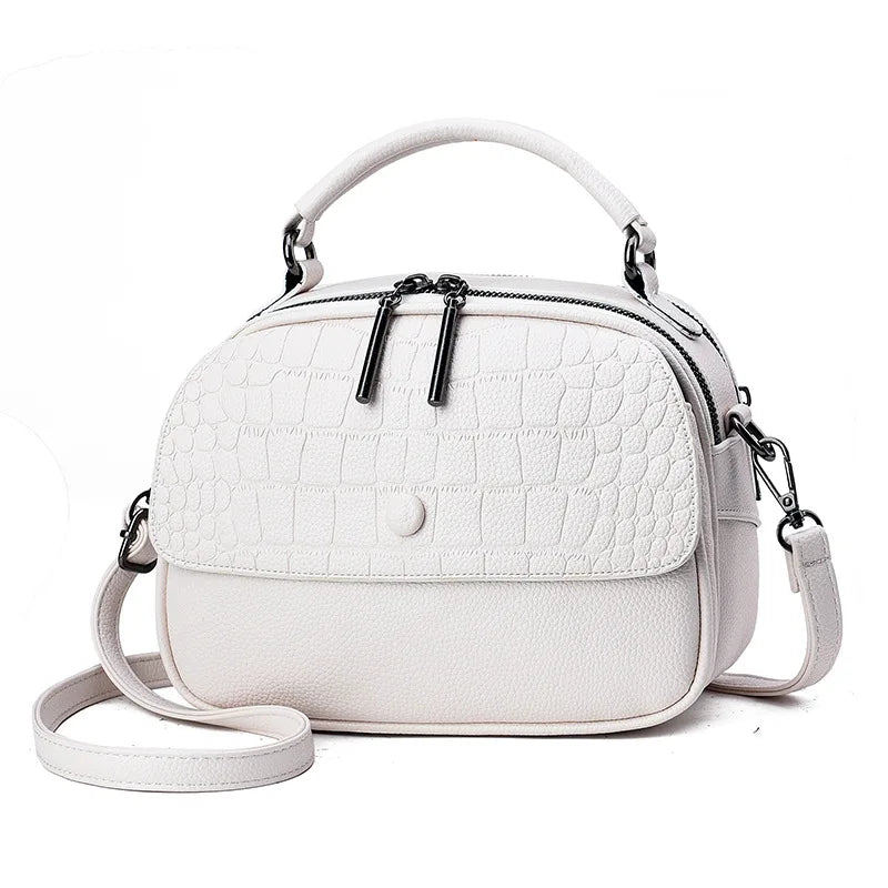 Women Leather Messenger Bag High Female Crossbody Bags