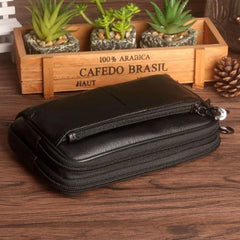 Men Leather Hip Bum Belt Hook Fanny Waist Pack Loop Mobile Bag