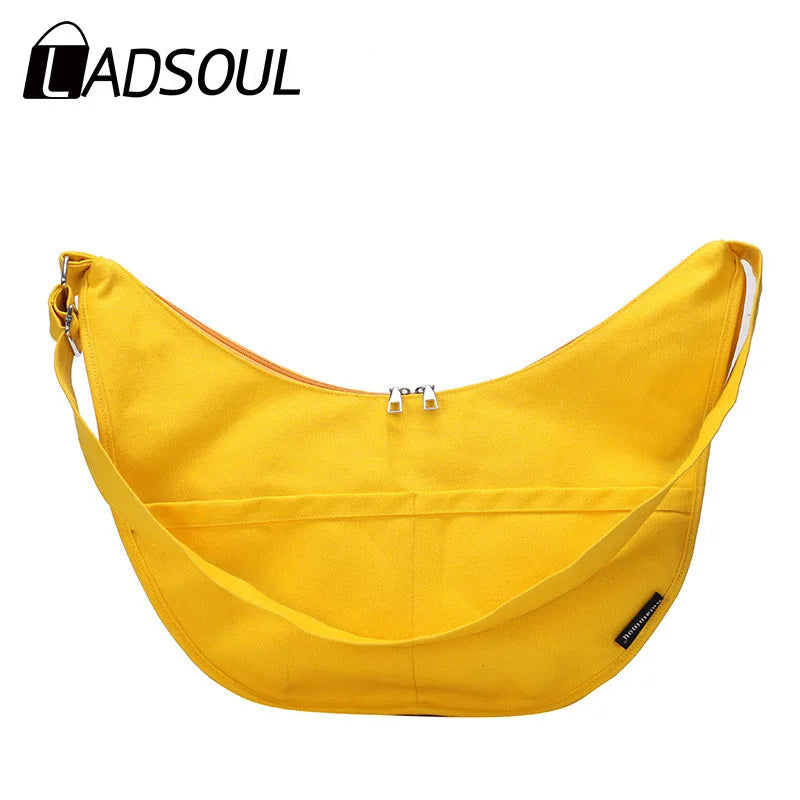 Hot Canvas Bag Casual Shoulder Bag Crossbody Bags For Women Dumplings Bag