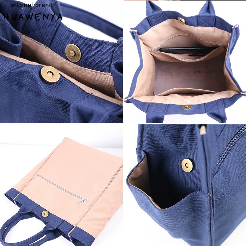 Hot Canvas Mommy Bag Multi-function Handbag Large Capacity Lunch Box Bag