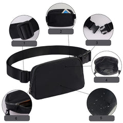 Adjustable Nylon Fanny Pack Waterproof Waist Bag for Running