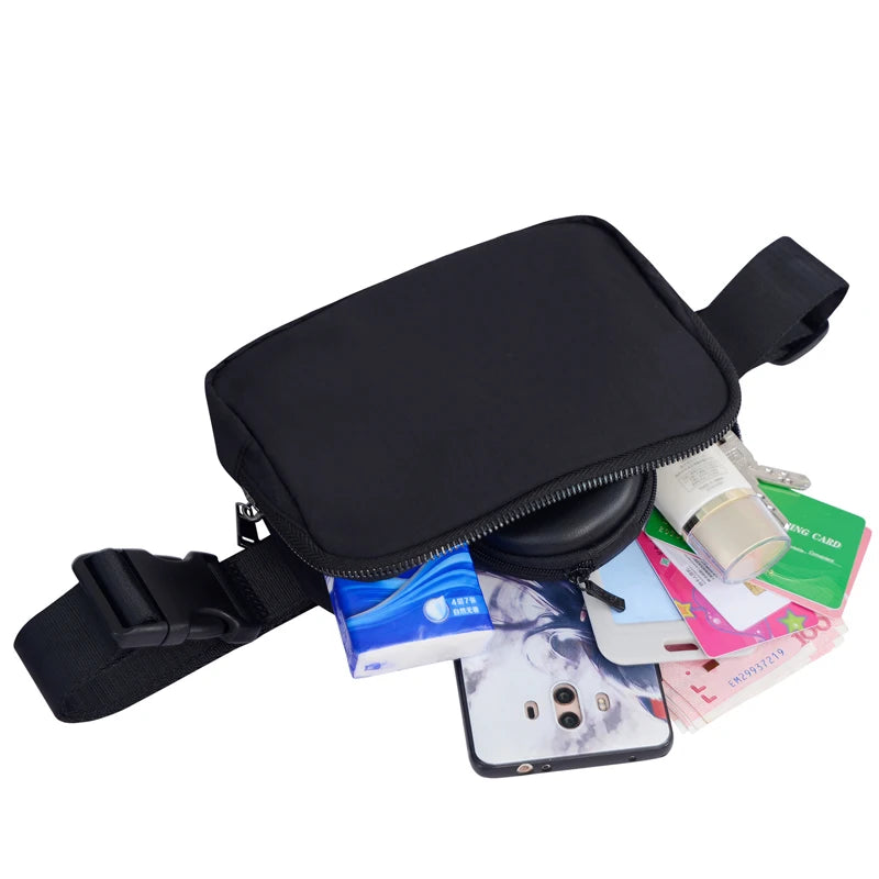 Adjustable Nylon Fanny Pack Waterproof Waist Bag for Running