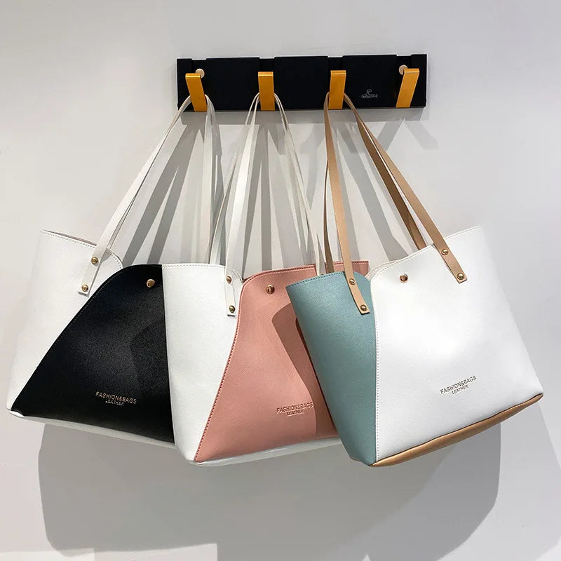 Large Women's Shoulder Bag PU Leather Wild Bag