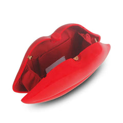 Sexy Lip Acrylic Clutch Bag with Chain Handbag Crossbody Bag for Women