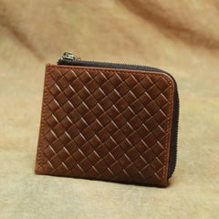 Vintage Ladies Small Purse with Weave Pattern and Rose Prints