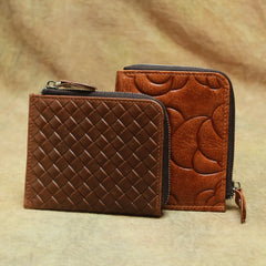 Vintage Ladies Small Purse with Weave Pattern and Rose Prints