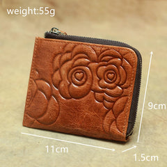 Vintage Ladies Small Purse with Weave Pattern and Rose Prints