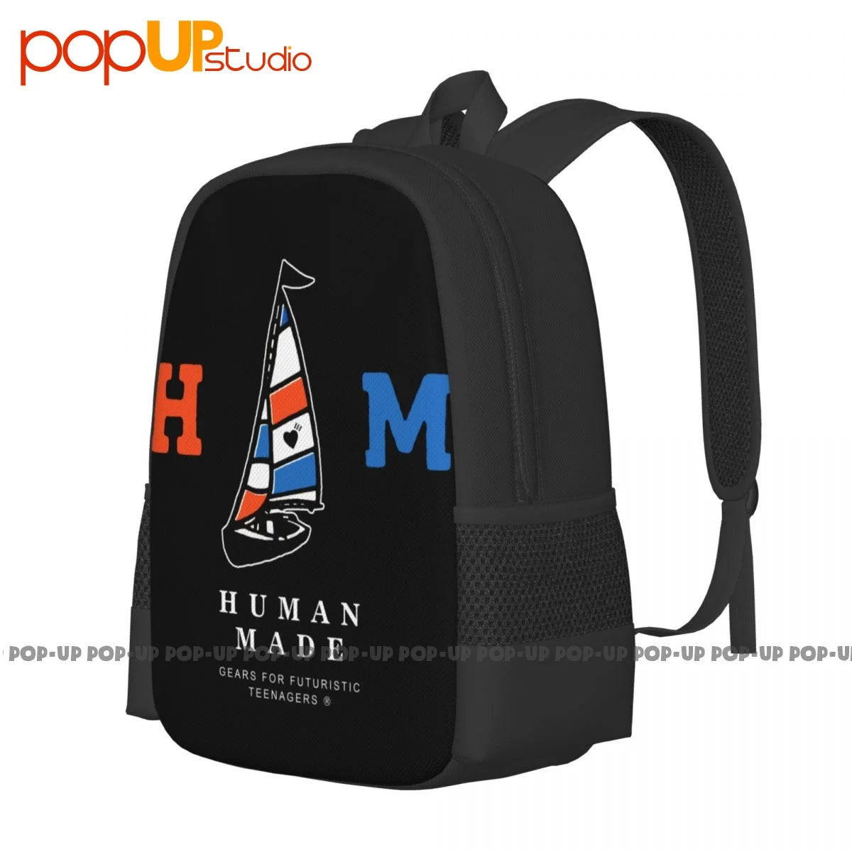 Human Sailboat Backpack Large Capacity Eco Friendly Art Print