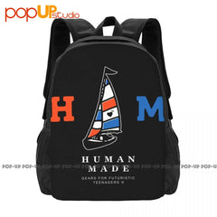 Human Sailboat Backpack Large Capacity Eco Friendly Art Print