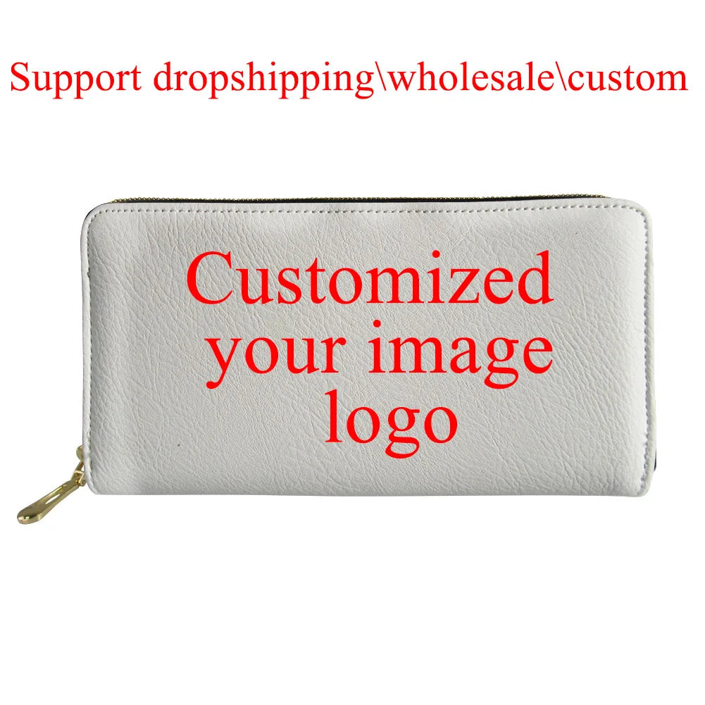 Hycool Women's Leather Wallet Polynesian Tribal Hawaii Flower Purses Long