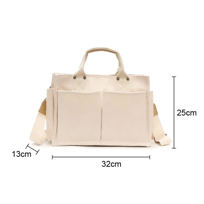 Canvas Totes Messenger Bag Large Capacity Shoulder Bag