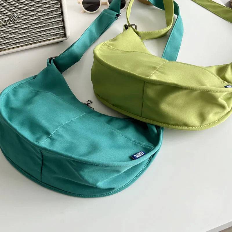 Polyester Fiber Tote Canvas Handbag With Outer Pocket Single Shoulder Bag