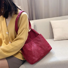 Corduroy Totes Bag Casual Handbag for School Work Travel Shopping