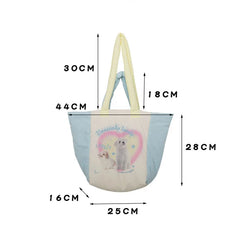 Puppy Printed Puffer Shoulder Bag Large Capacity Tote Bags
