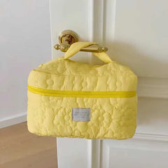 Floral Nylon Makeup Bag Organizer with Zipper