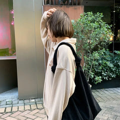 Women's Corduroy Handbag Shoulder Bag Casual Tote Bag