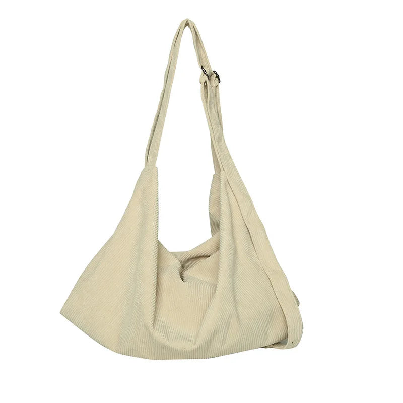 Female Corduroy Shoulder Messenger Bag Student Dumpl...