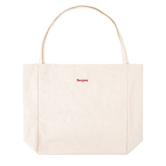 Female Shoulder Bag Canvas Tote Bonjour Embroidery Handbags Large Capacity