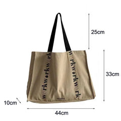 Female Canvas Tote Schoolbag Shopping Bag Handbag