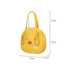 Girl Ellipse Corduroy Tote Bags Zipper Female Soft Shoulder Bag Cotton Hemp