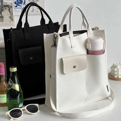 Canvas Crossbody Bag Shoulder Bag Student's Shopping Beach Travel