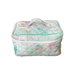 Large Capacity Storage Box Quilted Cotton Beauty Cosmetic Bag