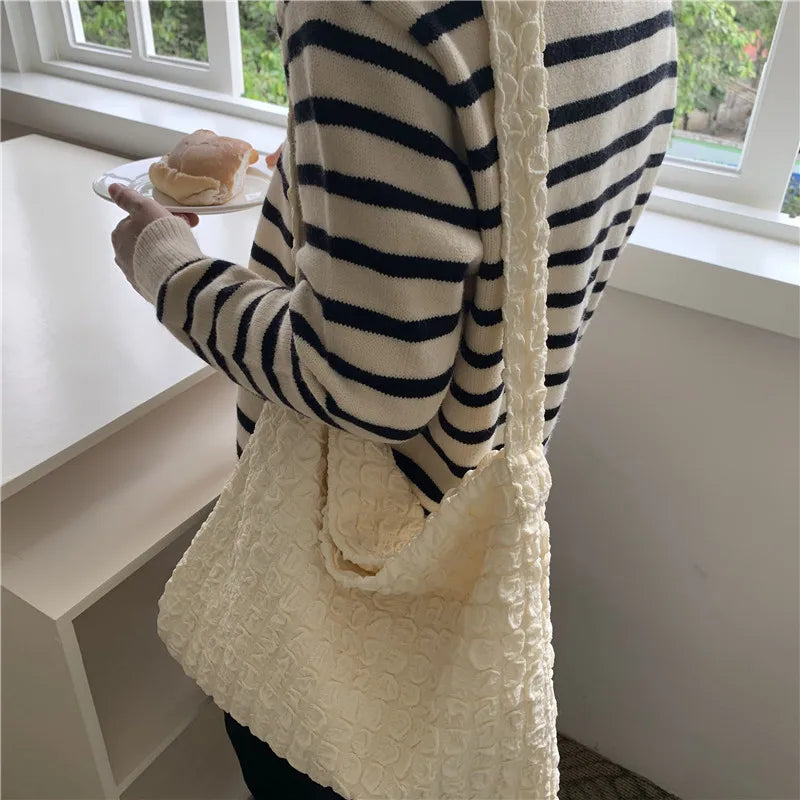 Soft Cloud Shoulder Bag Large Cloth Clutch Tote Handbag Messenger Bags