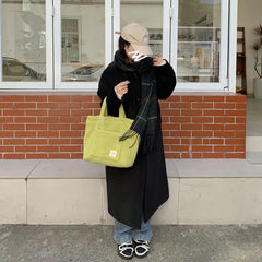 Winter Wool Fluffy Shoulder Bag Large Capacity Cross Body Handbag