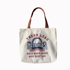Letters Print Canvas Shopping Bag for Women Eco Handbag Tote