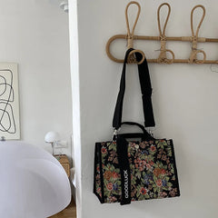 Women Crossbody Bag Striped Shoulder Bags Canvas Tote Handbags