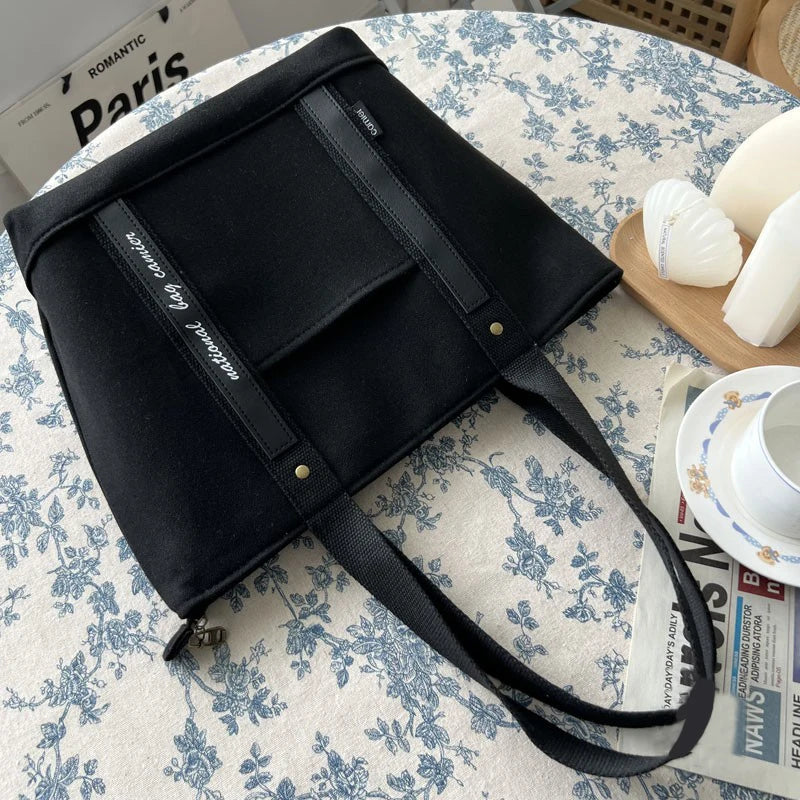 Women Thickened Canvas Handbags Casual Tote Shoulder Work Bag Crossbody Bags